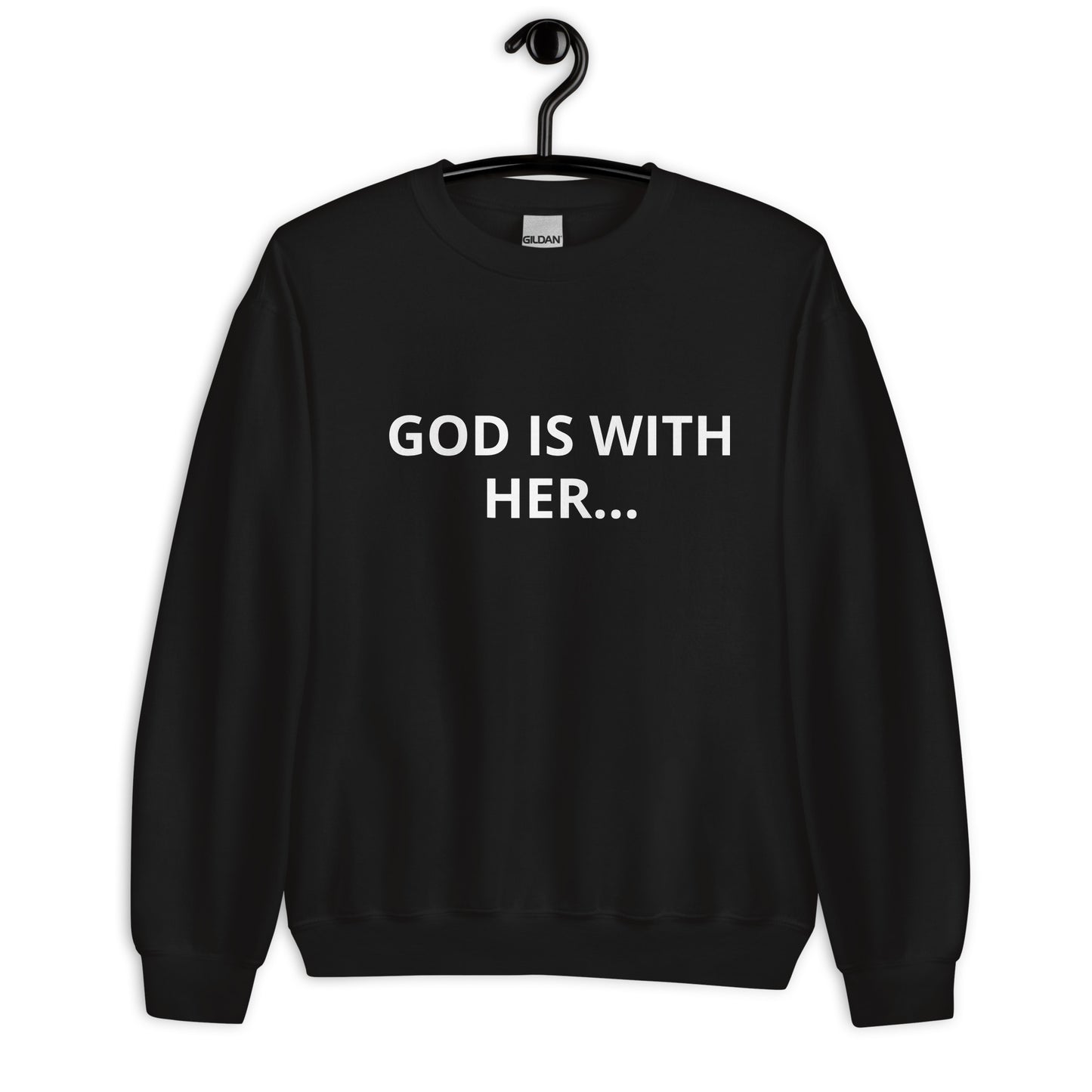 Damen-Sweatshirt – Gott ist mit ihr