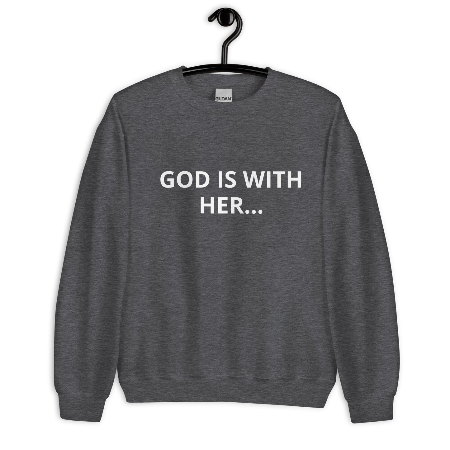 Damen-Sweatshirt – Gott ist mit ihr