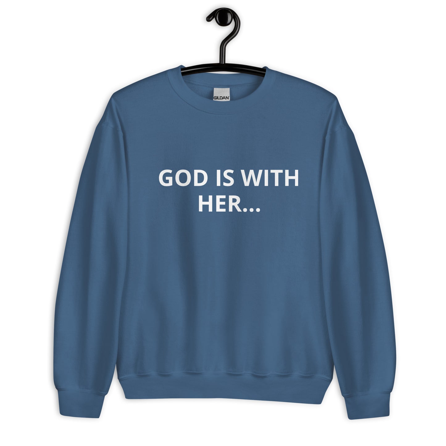 Damen-Sweatshirt – Gott ist mit ihr