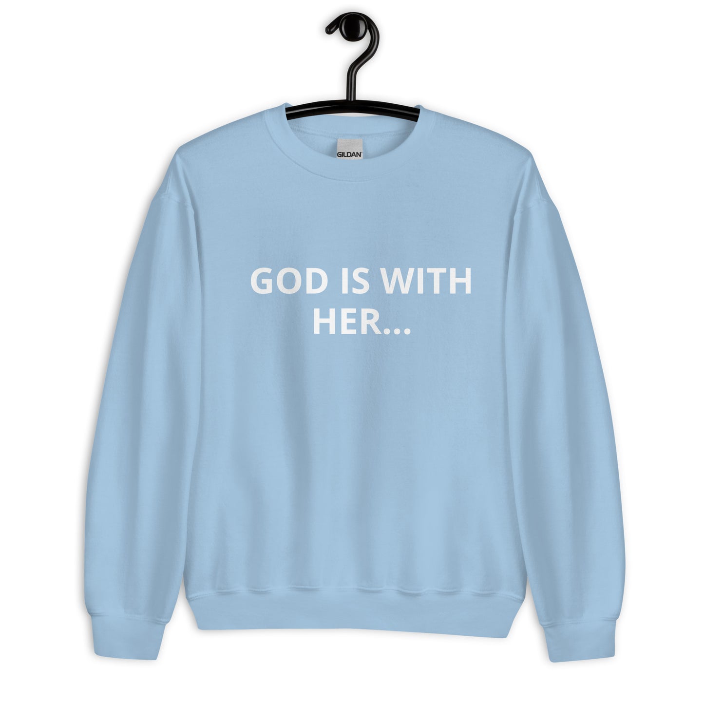 Damen-Sweatshirt – Gott ist mit ihr