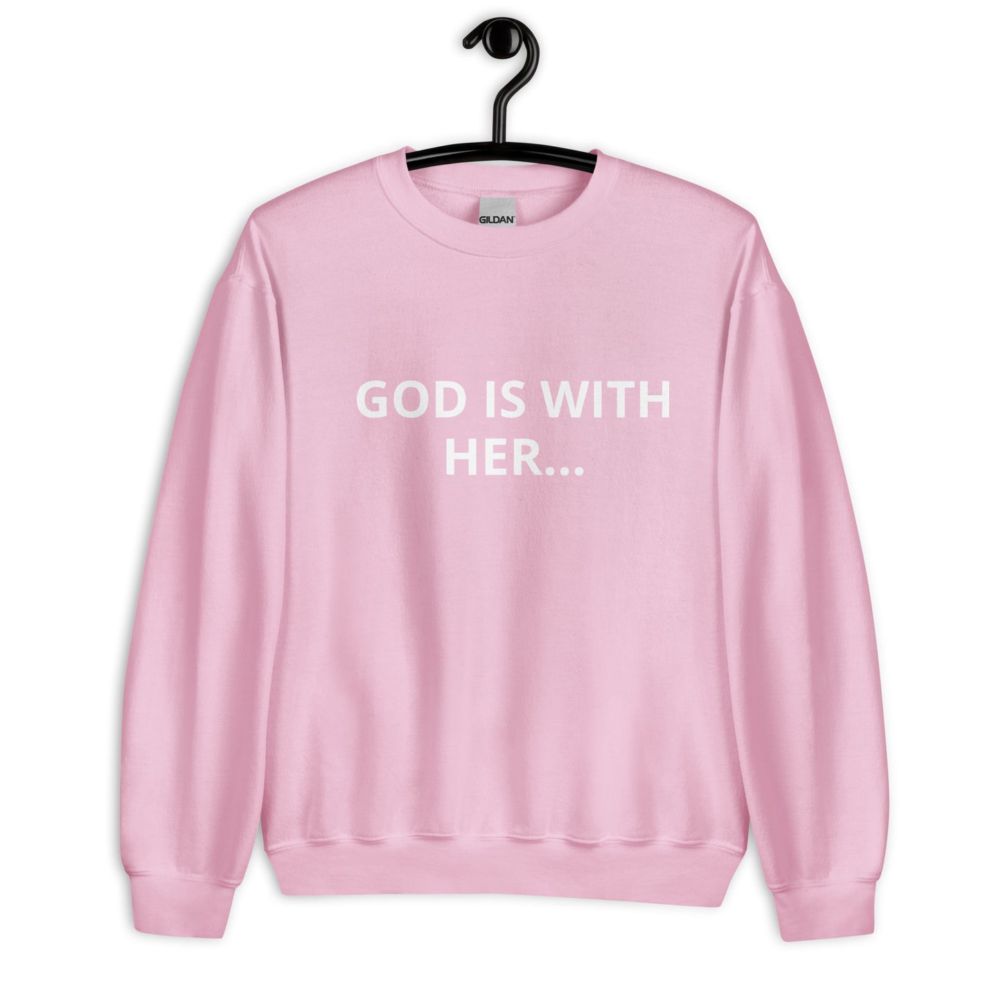 Damen-Sweatshirt – Gott ist mit ihr