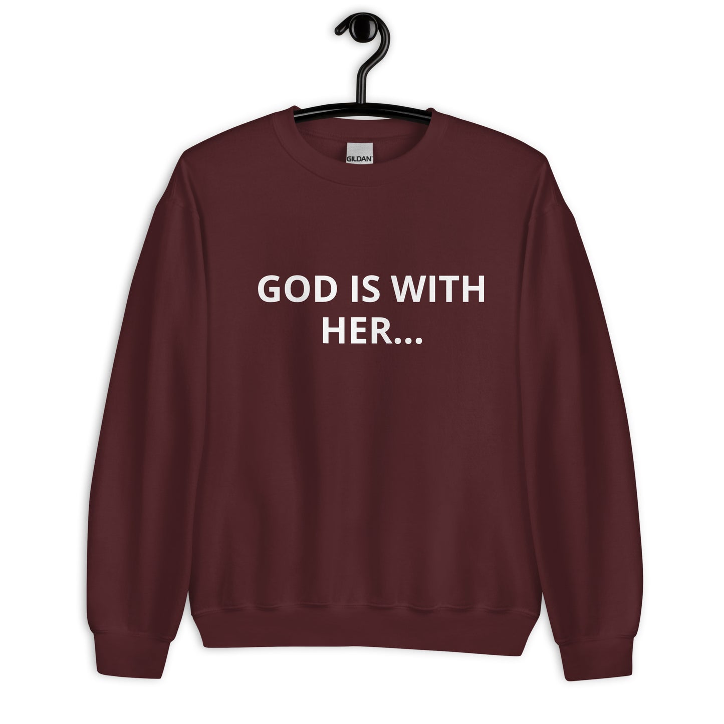 Damen-Sweatshirt – Gott ist mit ihr