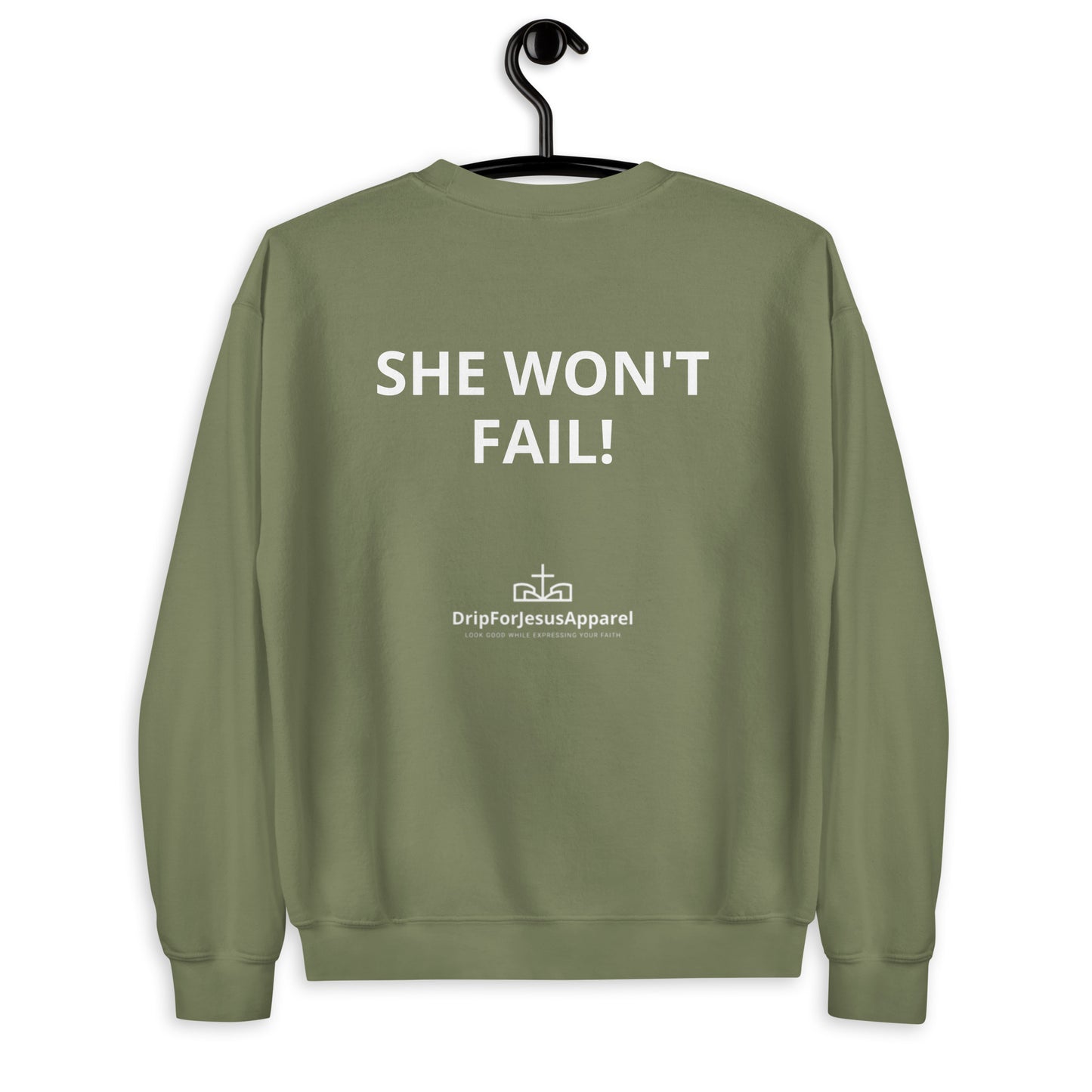 Damen-Sweatshirt – Gott ist mit ihr