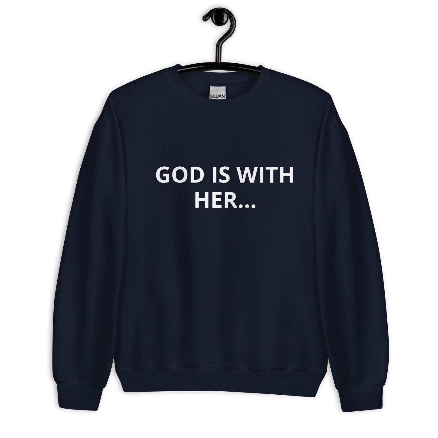 Damen-Sweatshirt – Gott ist mit ihr