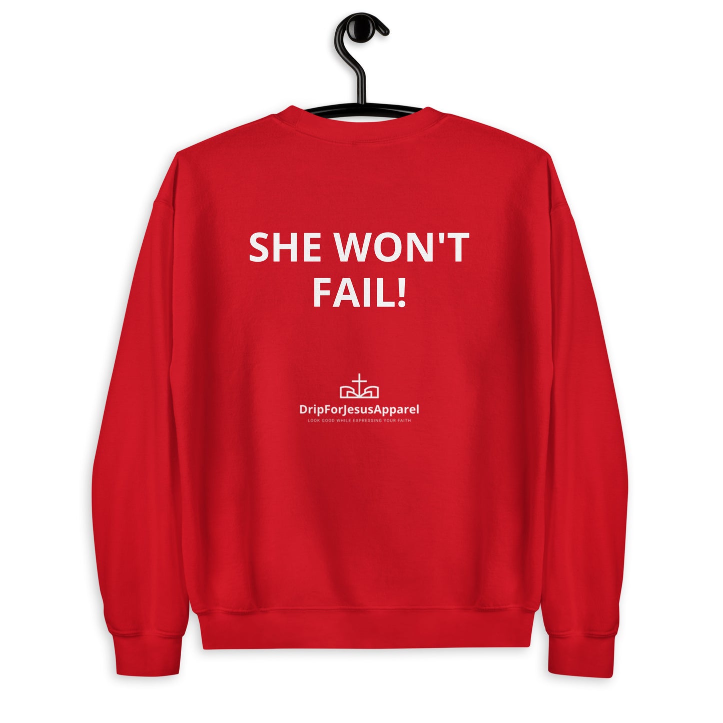 Damen-Sweatshirt – Gott ist mit ihr