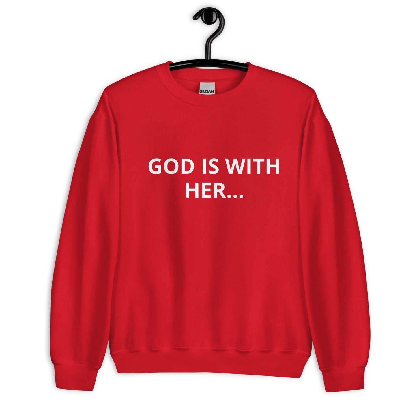Damen-Sweatshirt – Gott ist mit ihr