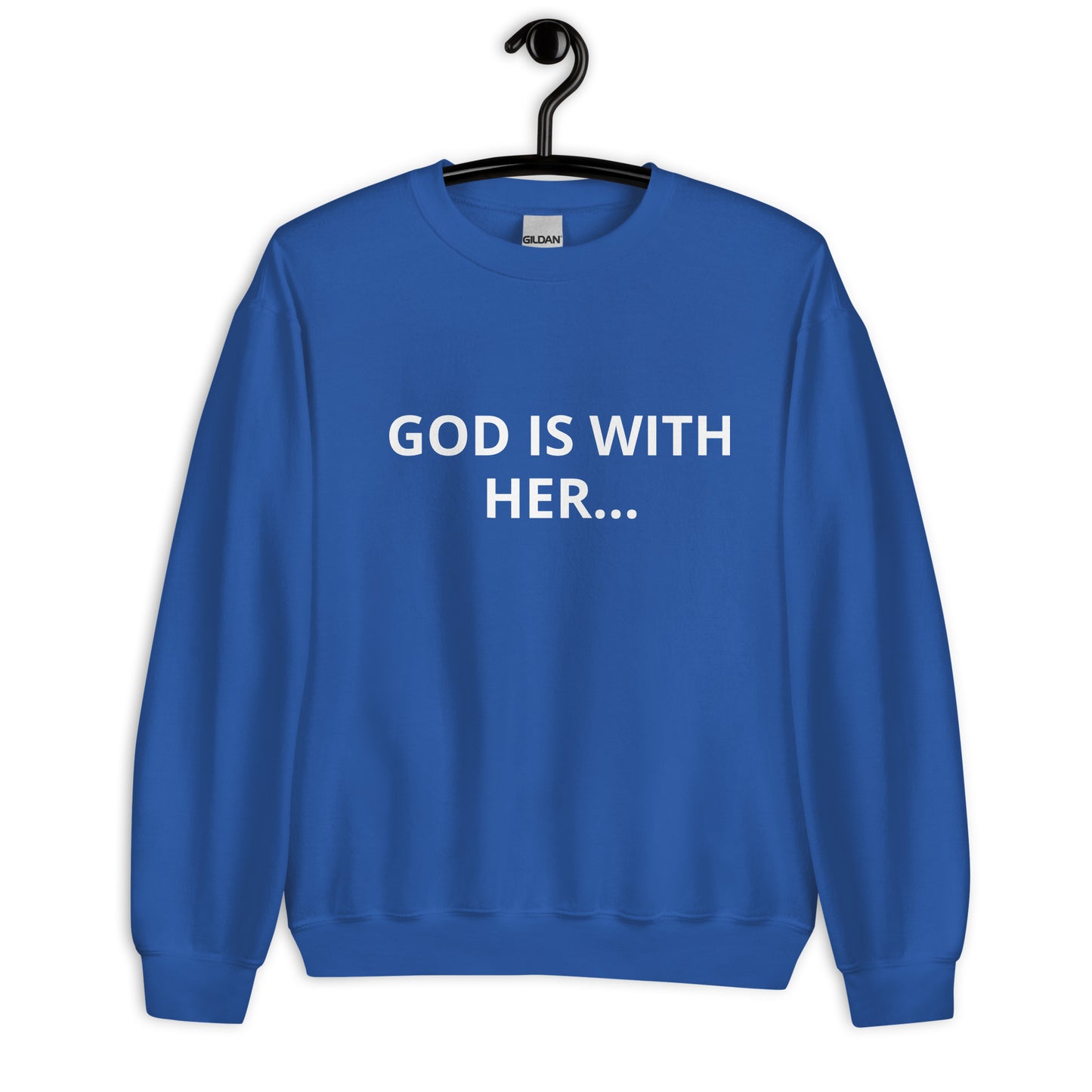 Damen-Sweatshirt – Gott ist mit ihr