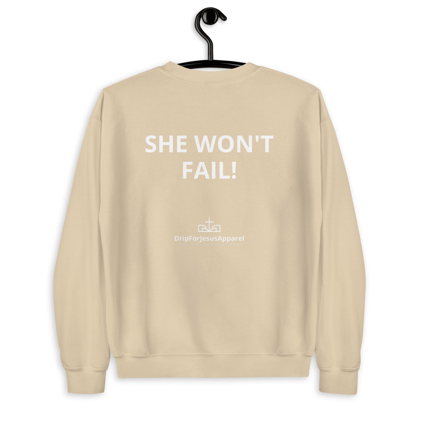 Damen-Sweatshirt – Gott ist mit ihr