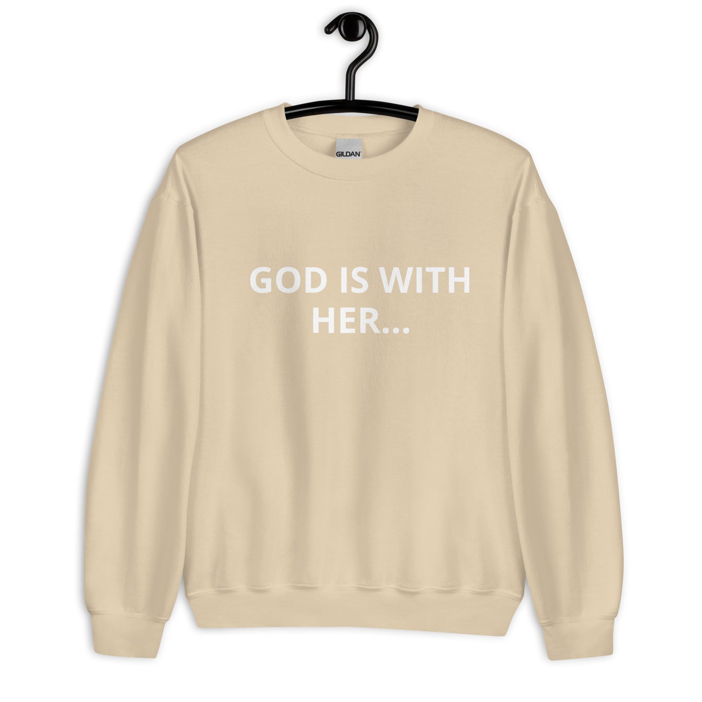 Damen-Sweatshirt – Gott ist mit ihr