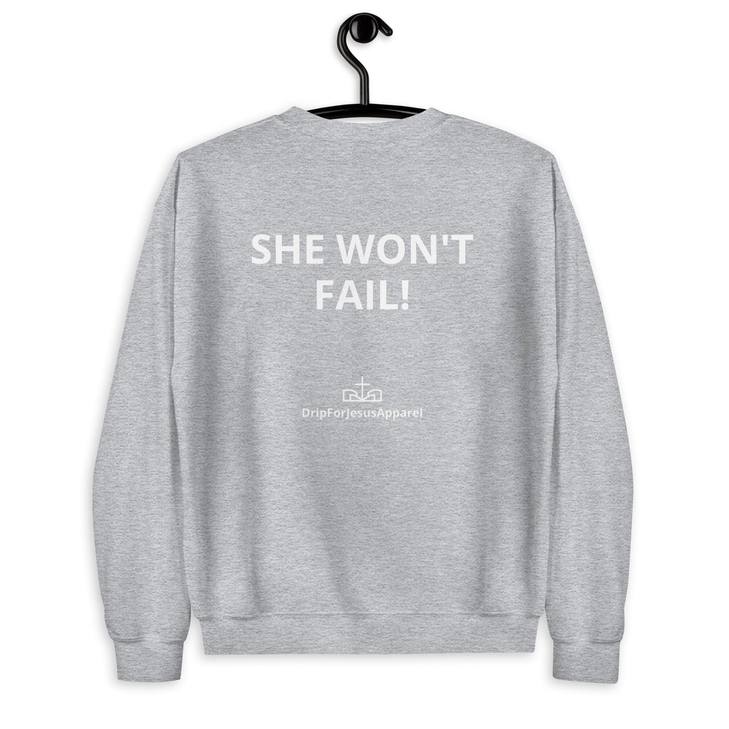Damen-Sweatshirt – Gott ist mit ihr